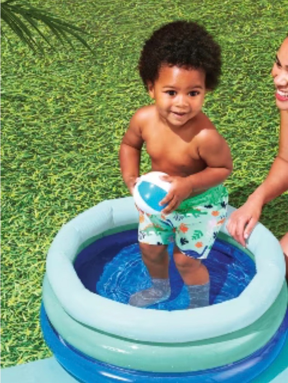 Mini 3-Ring Inflatable Pool in Blue
